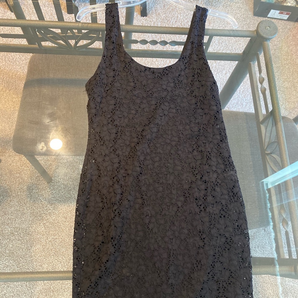 Black Lace Mini Bodycon Dress